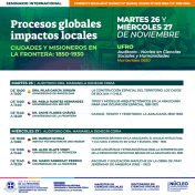 [Martes 26 y miércoles 27] Seminario Internacional – Procesos Globales Impactos Locales: Ciudades y Misioneros en La Frontera (1850-1930)